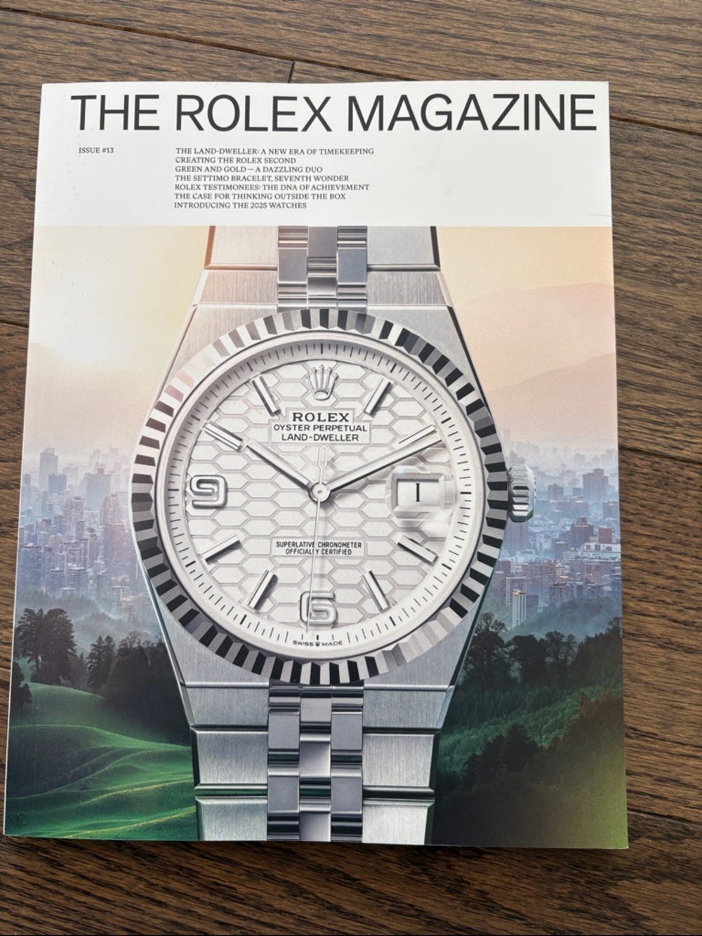 The Rolex magazine. Rolex Silver and White Oyster Perpetual Land‑Dweller Cover